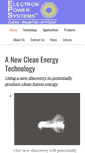 Mobile Screenshot of electronpowersystems.com